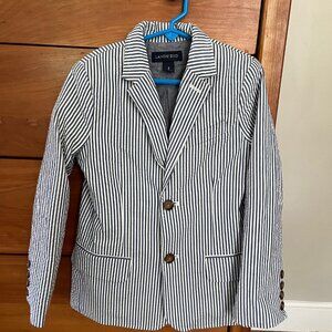 Lands' End Boys Seersucker Suit Jacket & Pants (size 8)